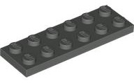 Plate 2 x 6 in Dark Gray