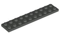 Plate 2 x 10 in Dark Gray