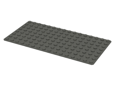 Baseplate 8 x 16 in Dark Gray