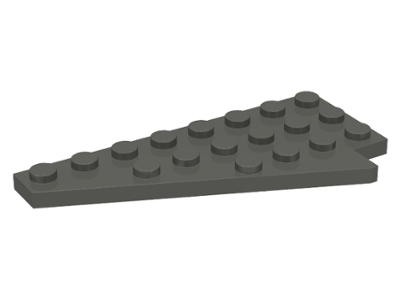 Wedge Plate 8 x 4 Wing Left in Dark Gray