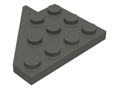 Wedge Plate 4 x 4 Wing Right in Dark Gray