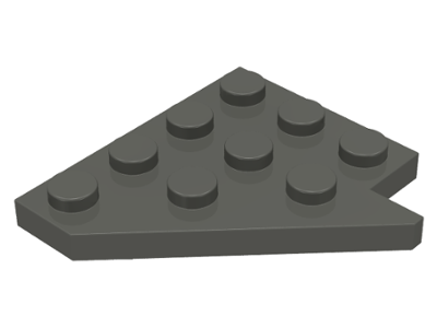 Wedge Plate 4 x 4 Wing Left in Dark Gray