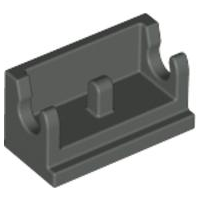 Hinge Brick 1 x 2 Base in Dark Gray