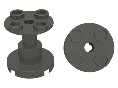 Support Round 2 x 2 x 2 Stand with Reach-Through Center Hole in Dark Gray