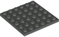 Plate 6 x 6 in Dark Gray