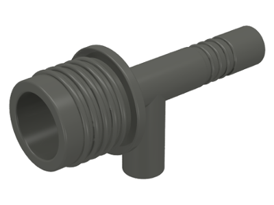 Weapon Gun / Torch (Space) [with Grooves] in Dark Gray