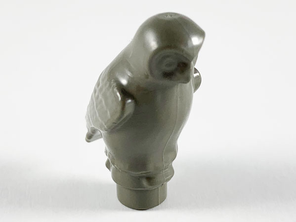 Animal, Bird, Owl Large, Rounded Features in Dark Gray