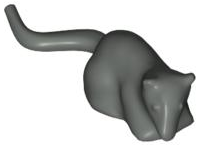 Animal, Rodent, Rat / Mouse [Plain] in Dark Gray