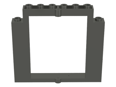 Door Frame 2 x 8 x 6 Swivel without Bottom Notches in Dark Gray