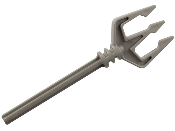 Large Figure Weapon Trident, with Long Axle in Dark Gray