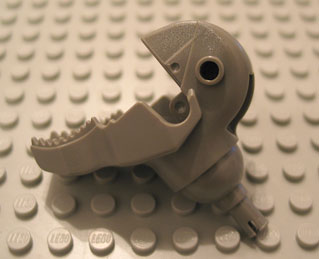 Animal Body Part, Dinosaur, Tyrannosaurus Rex / Spinosaurus Lower Jaw, with Pin in Dark Gray