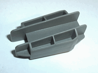 Rubber Band / Belt Holder 6 x 3 x 3 in Dark Gray