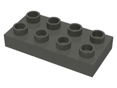 Duplo Plate 2 x 4 in Dark Gray