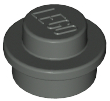 Plate Round 1 x 1 with Solid Stud in Dark Gray