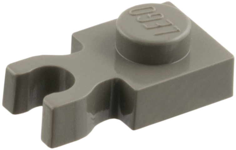 Plate Special 1 x 1 with Clip Vertical [Thick U Clip] in Dark Gray