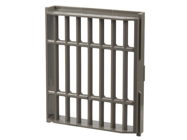 Bar 8 x 8 x 2 Sliding Grill in Dark Gray
