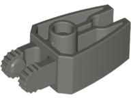 Hinge 1 x 3 Locking with 2 Fingers and Claw End, 9 Teeth in Dark Gray