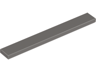 Tile 1 x 8 with Groove in Dark Gray