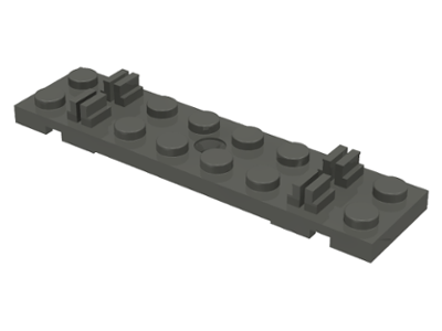 Vehicle Track, Train, Sleeper Plate 2 x 8 with Cable Grooves in Dark Gray
