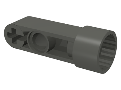 Technic Rotation Joint Socket with 3L Thick Beam in Dark Gray