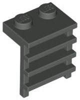 Plate Special 1 x 2 with Ladder in Dark Gray