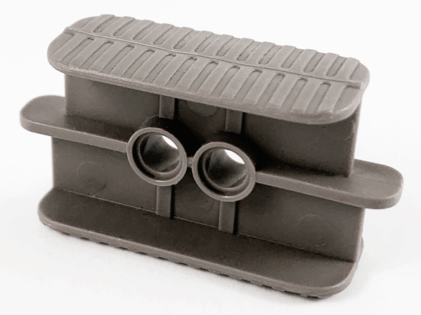 Rubber Band / Belt Holder 2 x 6 x 2 1/3 in Dark Gray