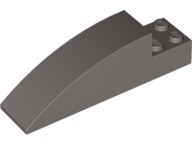 Brick Curved 8 x 2 x 2 in Dark Gray
