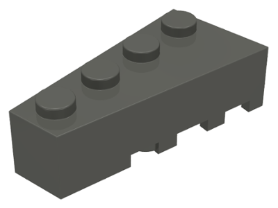Brick Wedged, Angled 4 x 2 Left in Dark Gray