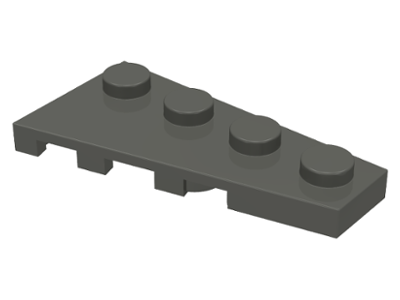 Wedge Plate 4 x 2 Right in Dark Gray