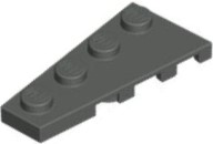 Wedge Plate 4 x 2 Left in Dark Gray