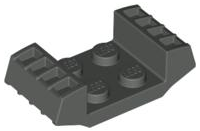 Plate Special 2 x 2 with Grills in Dark Gray