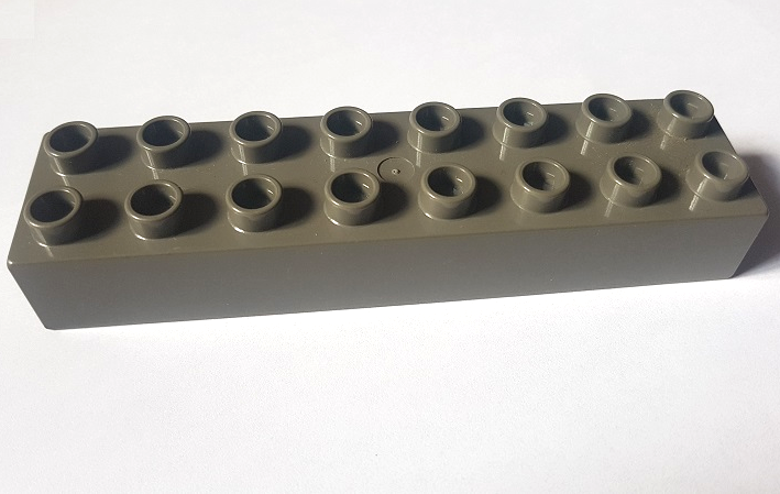 Duplo Brick 2 x 8 in Dark Gray