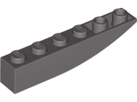 Brick Curved Inverted 6 x 1 in Dark Gray