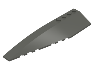 Brick Wedged, Curved 12 x 3 Left in Dark Gray