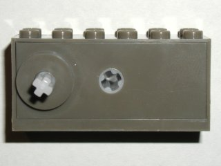 Windup Motor 2 x 6 x 2 1/3 with Raised Shaft Base - Long Axle in Dark Gray