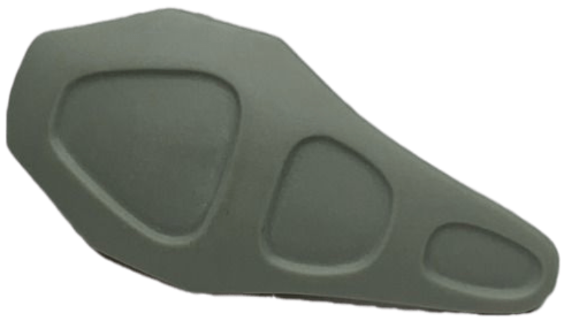 Large Figure Shield / Armor / Panel with 3 Recessed Sections in Dark Gray