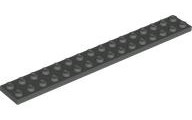 Plate 2 x 16 in Dark Gray