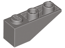 Brick Sloped Inverted 33° 3 x 1 with Internal Stopper and No Front Stud Connection in Dark Gray