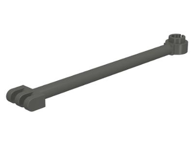 Hinge Bar 8L with 3 Fingers and Open End Stud in Dark Gray