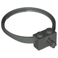 Sports Hoop with 2 Studs and Axle in Dark Gray