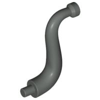 Animal Body Part / Plant, Tail / Trunk / Tentacle / Tongue / Vine / Tree Branch (Short Tip) in Dark Gray