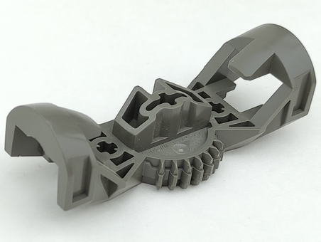 Large Figure Skeletal, Torso with Gear 7 Tooth and 3 Axle Holes in Dark Gray