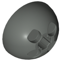 Dome Hemisphere 3 x 3 Ball Turret in Dark Gray