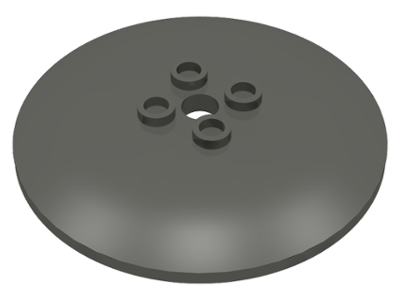 Dish 6 x 6 Inverted (Radar) with Hollow Studs in Dark Gray