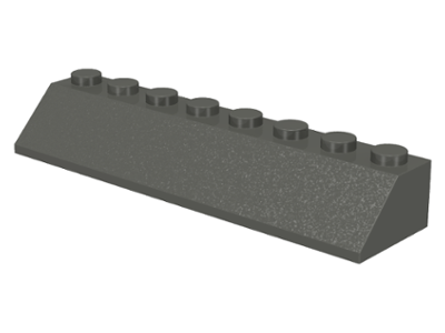 Brick Sloped 45° 2 x 8 in Dark Gray