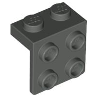 Bracket 1 x 2 - 2 x 2 in Dark Gray