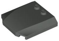 Brick Wedged, Curved Triple 4 x 4 x 2/3 with 2 Studs in Dark Gray
