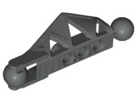 Large Figure Skeletal, Limb, with 2 Ball Joints, and 3 Holes (Rahkshi) in Dark Gray