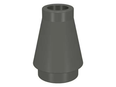 Cone 1 x 1 [No Top Groove] in Dark Gray
