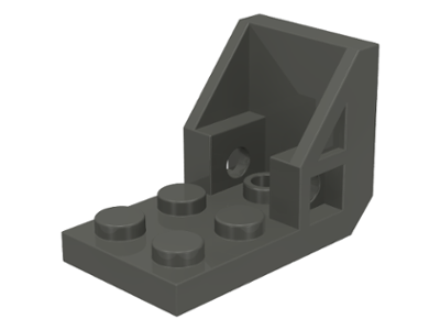 Bracket 3 x 2 - 2 x 2 [aka Space Seat] in Dark Gray